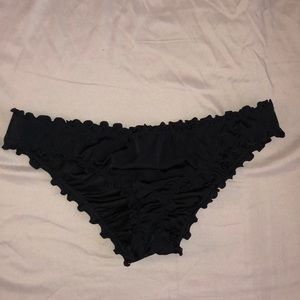 Black cheeky bikini bottom